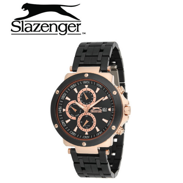 ✅Original Slazenger Sl.09.6001.2.01 Chronograph Two-Tone Men'S Watch Terbatas