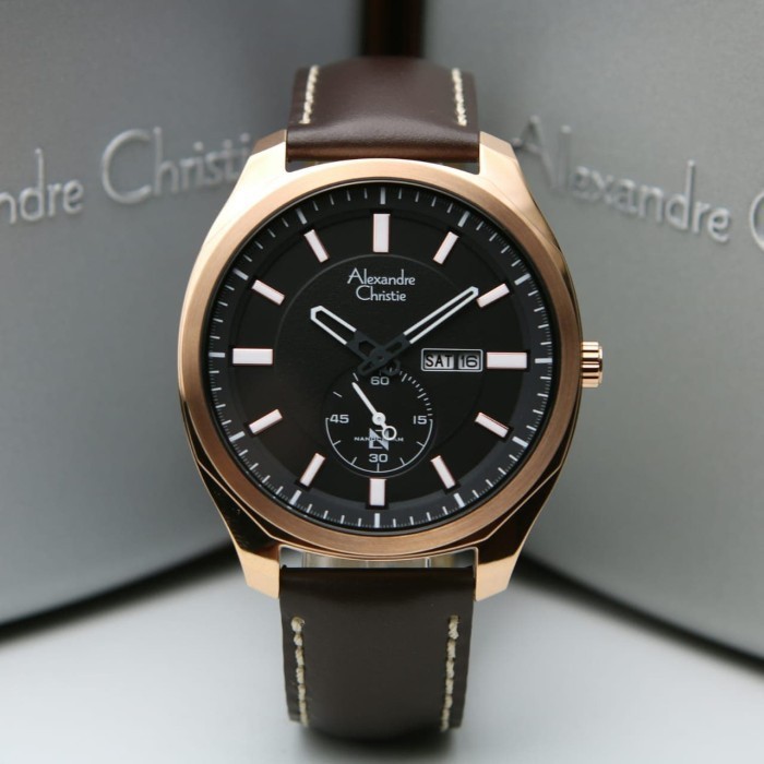 ✅Original Jam Tangan Pria Alexander Christie Ac6550 Rosegold Black Original Terbaru