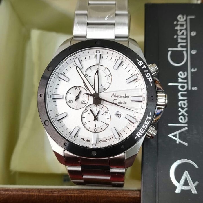 ✅Ready Jam Pria Original Alexandre Christie Acf 6669 Mc Stainless Terbaru