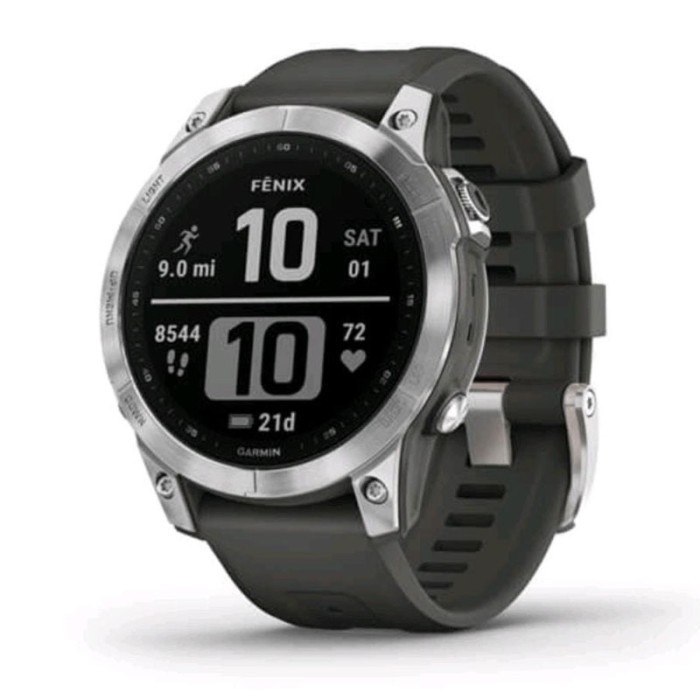 ✅Original Garmin Watch Original Fenix 7 Silverw Graphite Gps Watch Sea Jam Pria Terbatas