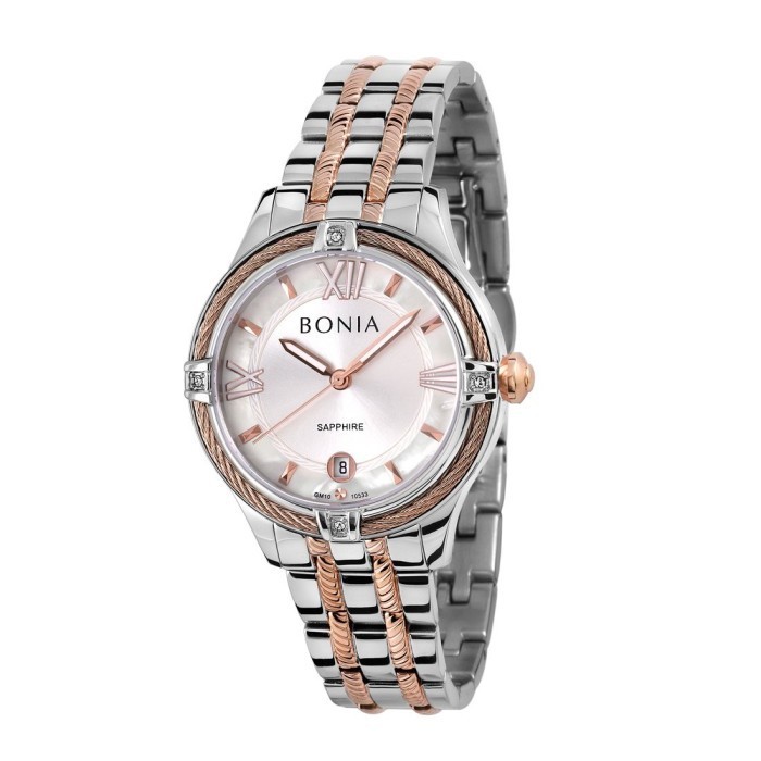 ✅Sale Bonia Sapphire Bnb10533-2653 Silver Rosegold Jam Tangan Wanita Origina Terbaru