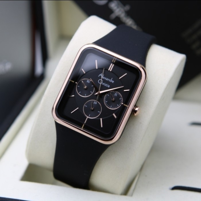 ✅Sale Alexandre Christie Ac2744 / Ac 2744 Black Rosegold - Jam Tangan Wanita Berkualitas