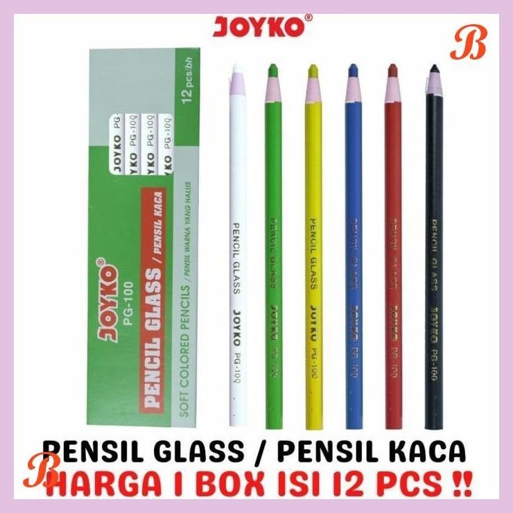 

| KG | JOYKO PENCIL GLASS PENSIL KACA JOYKO PUTIH HITAM MERAH PG-100 [12PCS]