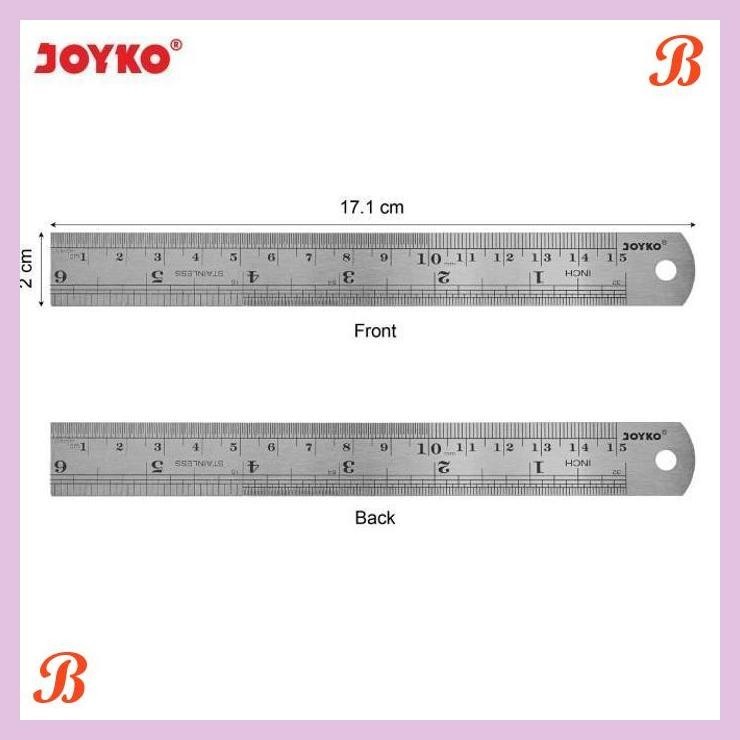 

| KG | JOYKO RULER 15CM STAINLESS PENGGARIS BESI RL-ST15