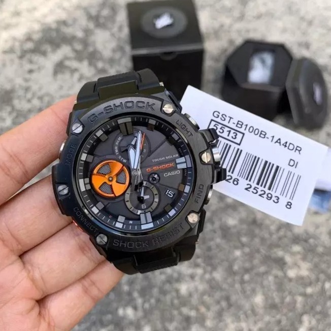 ✅Ori Jam Tangan Pria Casio G-Shock Gst-B100B-1A4 Original Garansi Resmi 2Th Terbatas