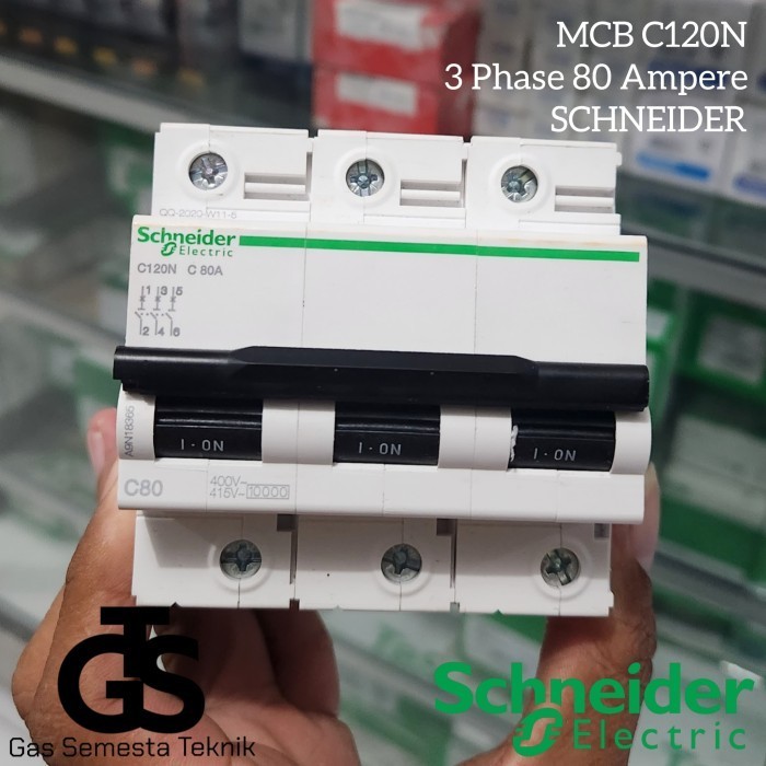 [New] Mcb C120N 80A Schneider  Mcb C120N 3P C80 10Ka A9N18365 Schneider Limited