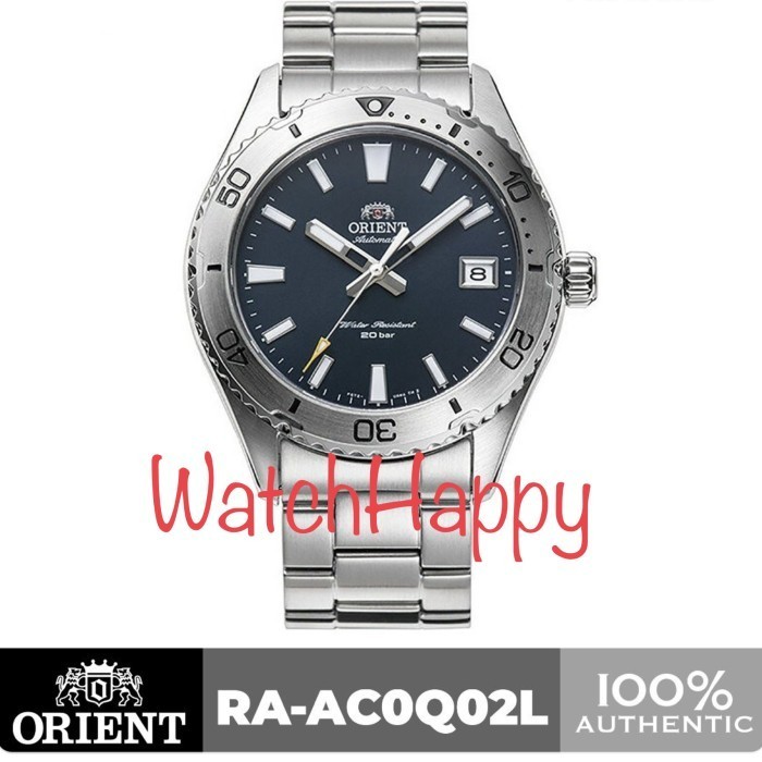 ✅Ori Orient Ra-Ac0Q02L Ra-Ac0Q02L10B Mako Automatic Dark Blue Sapphire Berkualitas