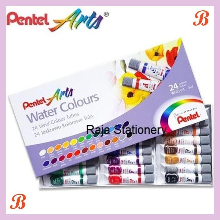 

| KG | PENTEL ARTS 24 WATER COLOURS CAT AIR 24 WARNA WFRS-24