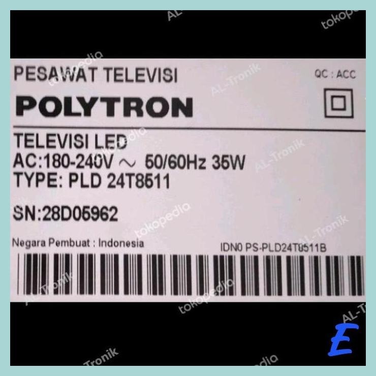 PSU TV LED POLYTRON 24 INCH PLD24T8511 POWER SUPLAY REGULATOR 24T8511
