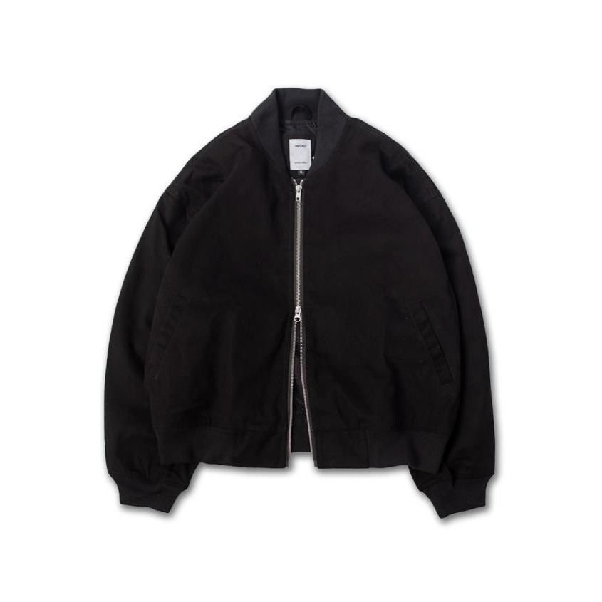 Cropped Bomber Jacket Black