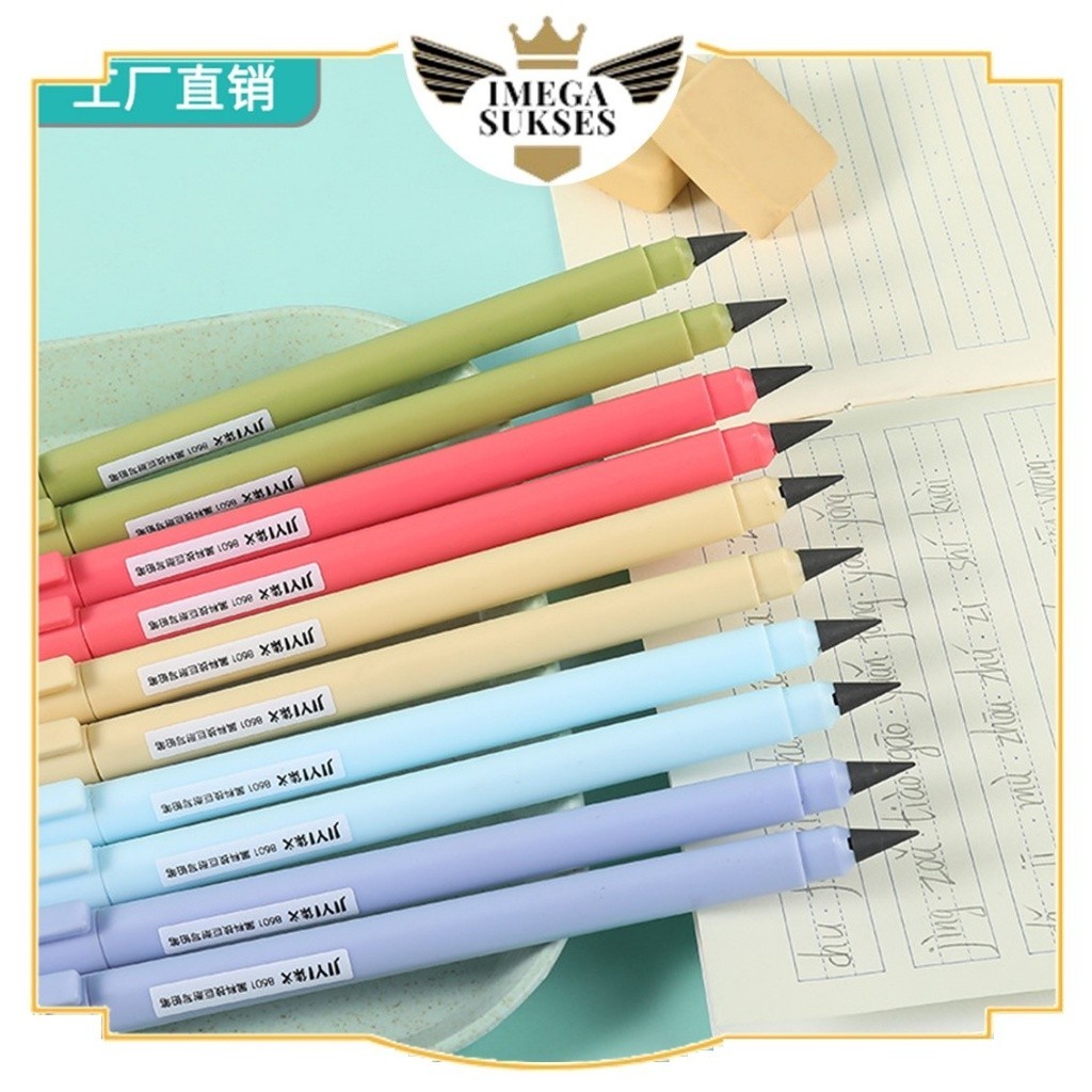 

PHG - Pencil Like Pen Untuk Sketsa Lukis Art Tidak Perlu Diasah Pensil Eternal Tanpa Isi Warna Macaroon Pensil Abadi Tak Bisa Habis Graphite Warna-Warni Lucu Murah t