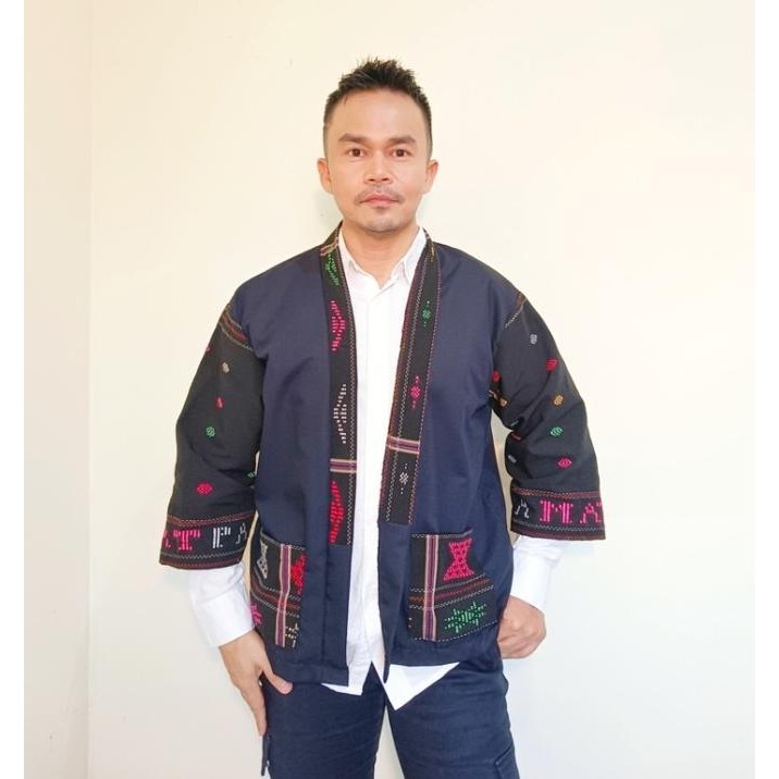 Jenaka Outer Etnik Pria Tenun Ulos