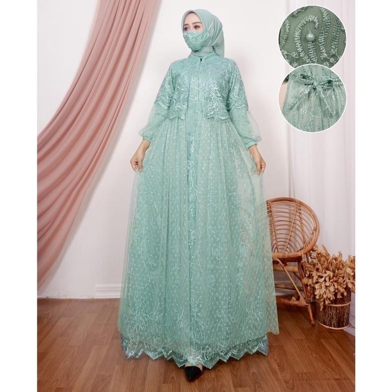 Gaya Muslim yang Menginspirasi. GAMIS BUSUI VALERIE/ GAMIS MODEL ROMPI TILE DOT/ TANGAN BALON FULL B