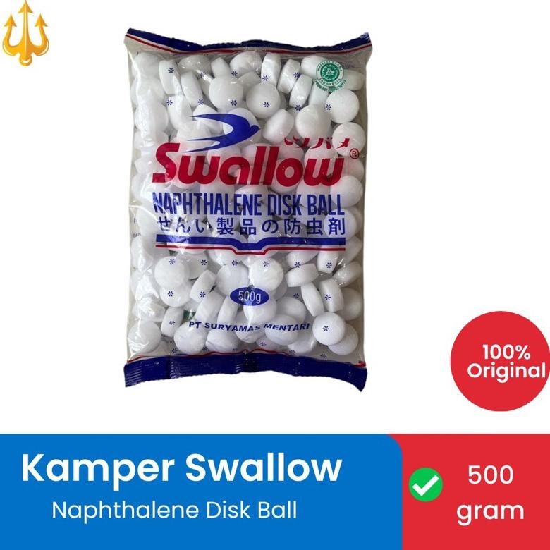 Promo Akhir Tahun Kapur Barus Swallow | Kamper Swallow Naphthalene 500 Gr Diskom