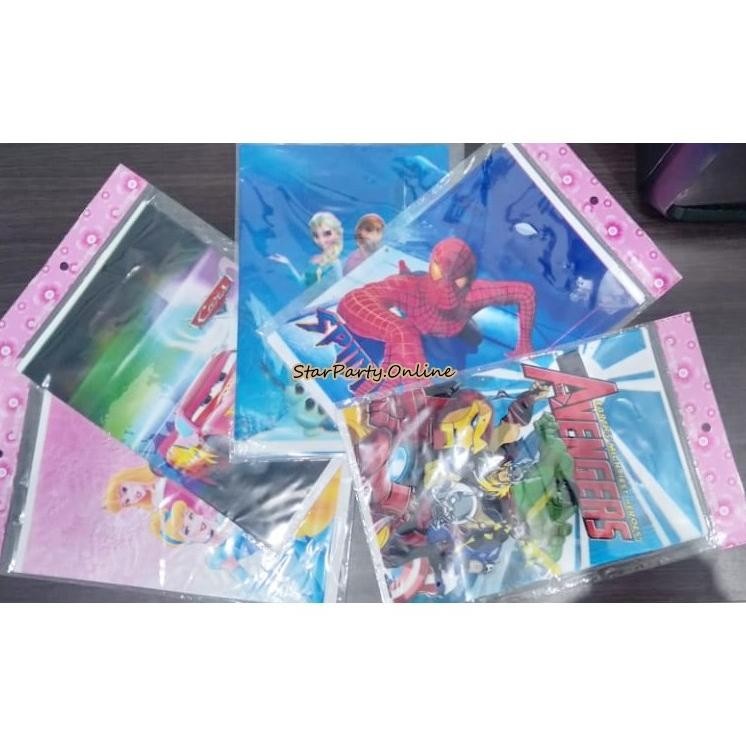 

Party Bag Tanggung Per 10pcs/Goodie Bag /Plastik Snack /Plastik Ultah /Kantong Plastik Karakter