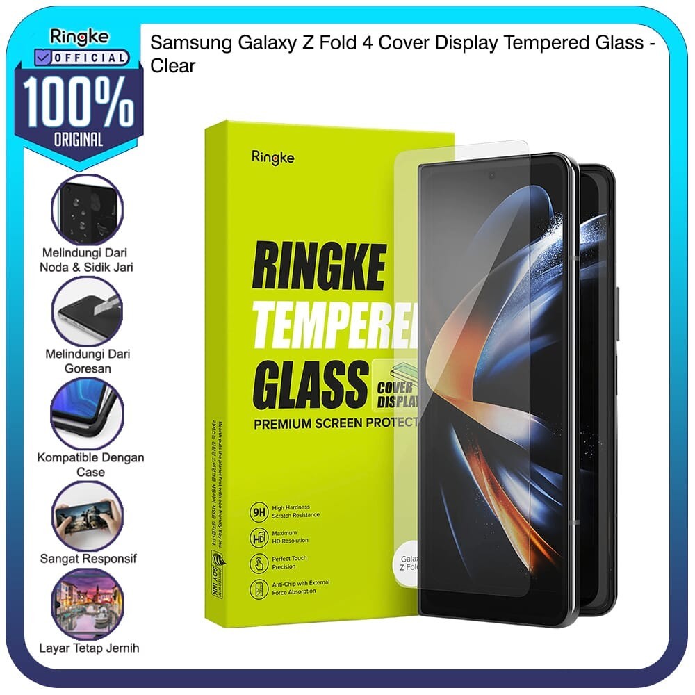 Ringke Galaxy Z Fold 4 Cover Display Tempered Glass Pelindung Kamera