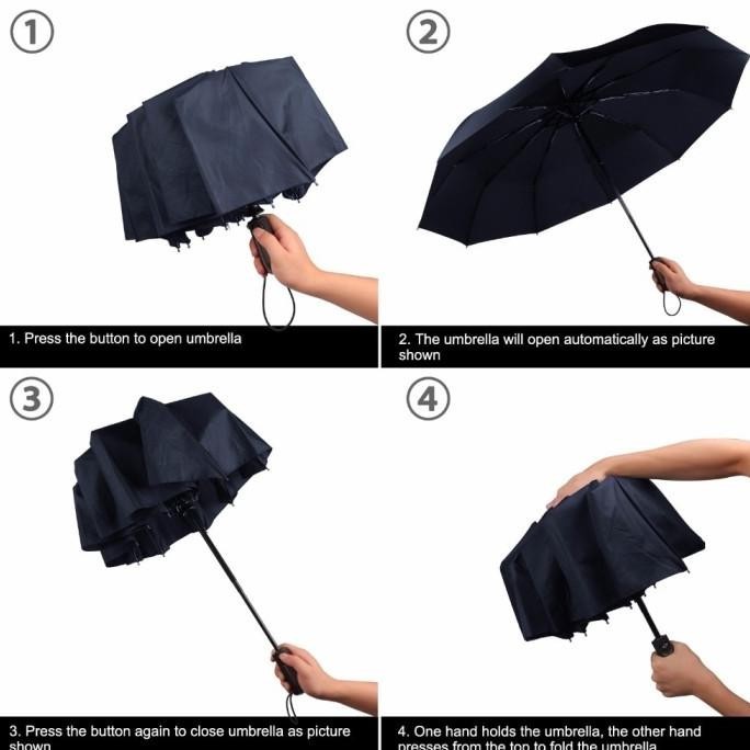 Payung Lipat Buka Tutup Otomatis