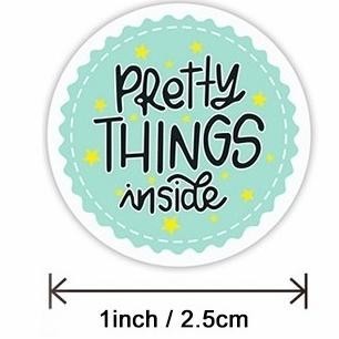 

DFG - Stiker Pretty Things Inside Isi 500 Cutting Sticker Vinly Label Paket TERLARIS