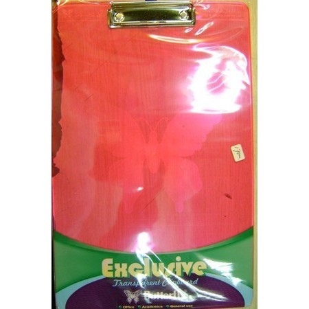 

[Baru] Clipboard / Papan Jalan - Butterfly - Transparent Per Carton 24 Pcs Berkualitas