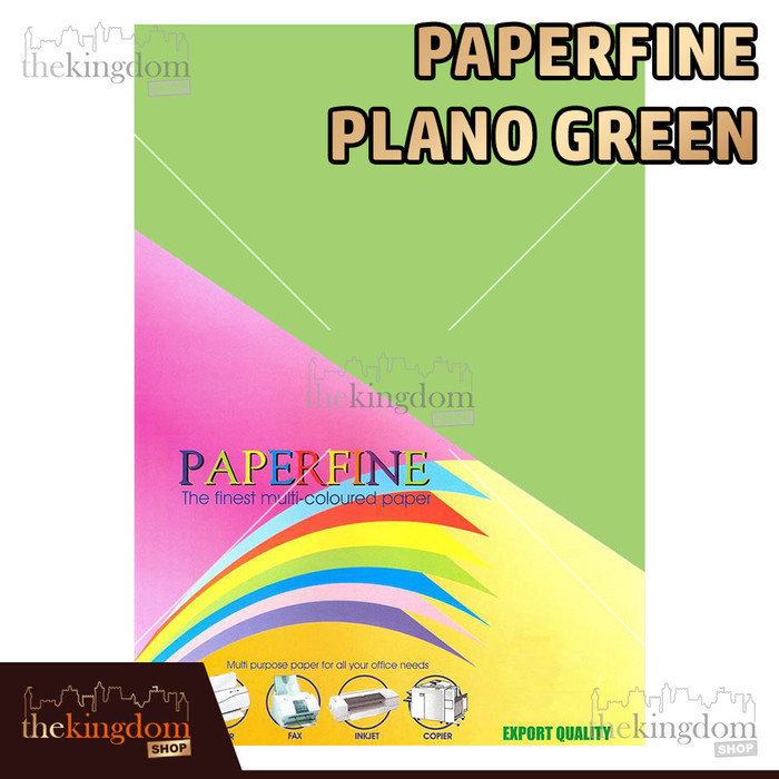 

[Baru] Paperfine Kertas Hvs Warna Plano Green Hijau Ijo 61X86Cm /100 Lembar Terbatas