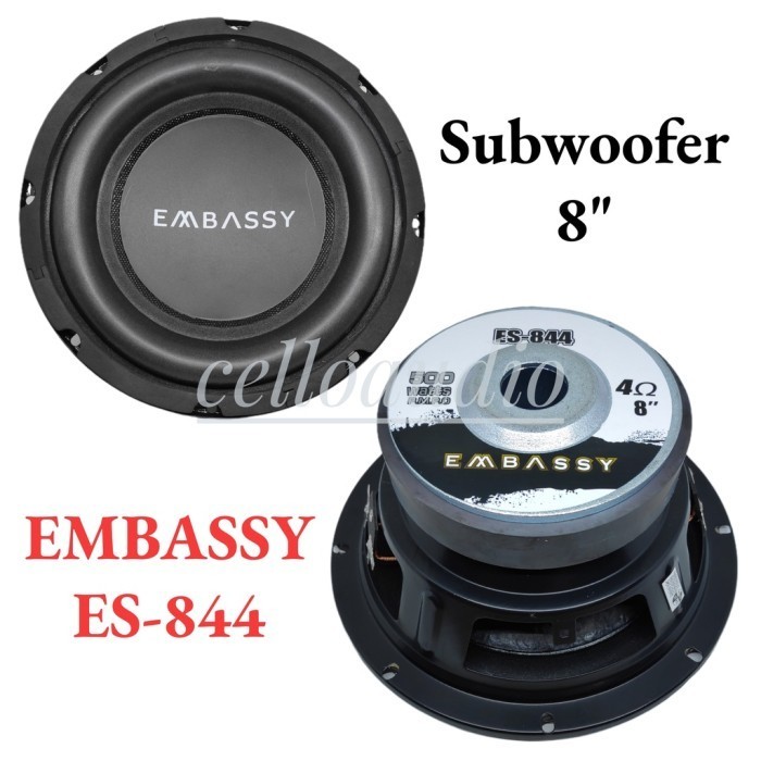 

[Baru] Subwoofer 8 Inch Embassy Es-844 Double Coil 8 Es 844 500 Watt Diskon