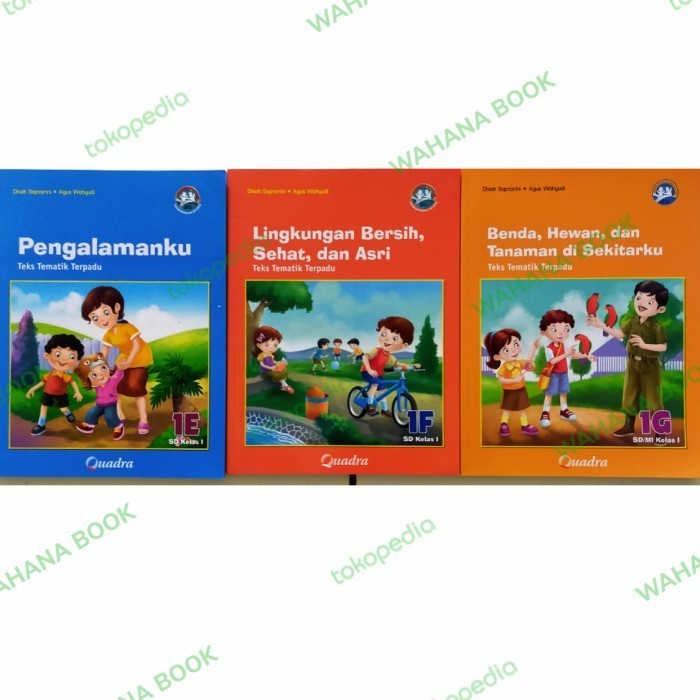 [COD] Buku Tematik Quadra Kelas 1 Tema DEF Total 3 Buku Terbatas