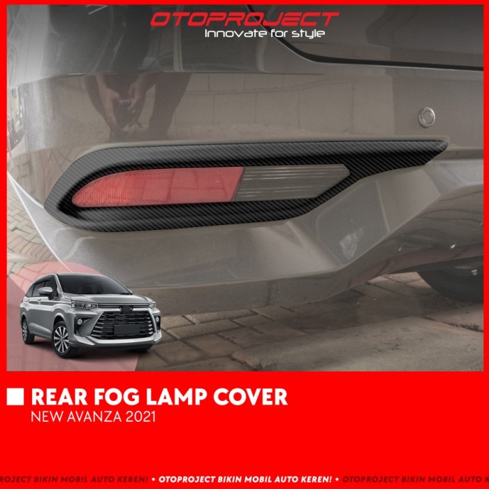 [New] Cover Lampu Mobil All New Avanza 2021 Rear Foglamp Belakang Carbon Diskon