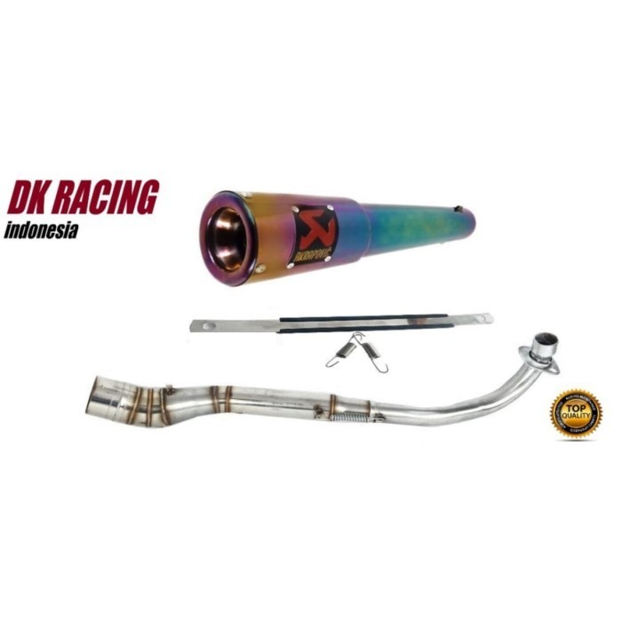 ✅New Ori Knalpot Racing Honda Supra Fit Akrapovic Gard Rainbow High Peforma Diskon