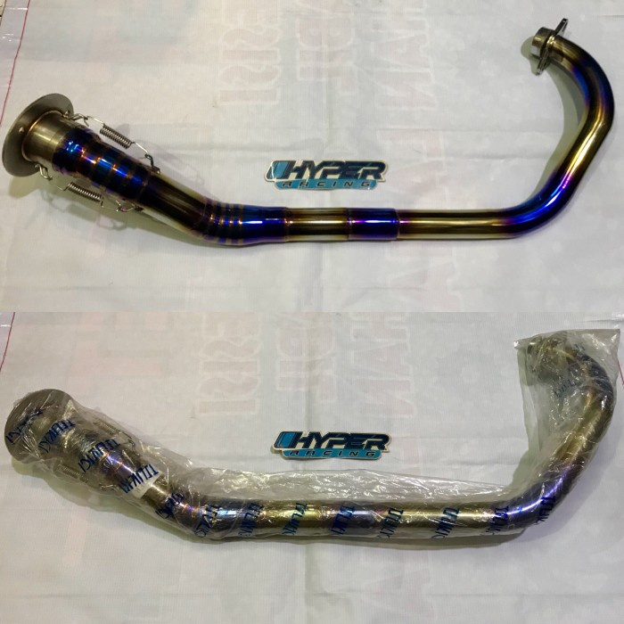 ✅New Ori Leher / Pipa Knalpot Tsukigi Satria F Fu - Rainbow Pelangi Stainless Terbaru