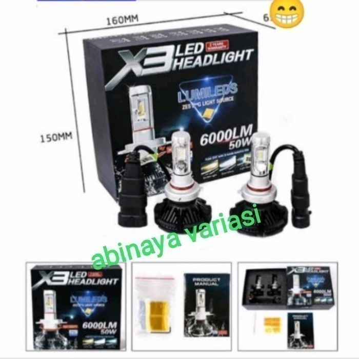 ✅New Lampu Led Depan Mobil All New Jazz X3 H11 H4 Berkualitas