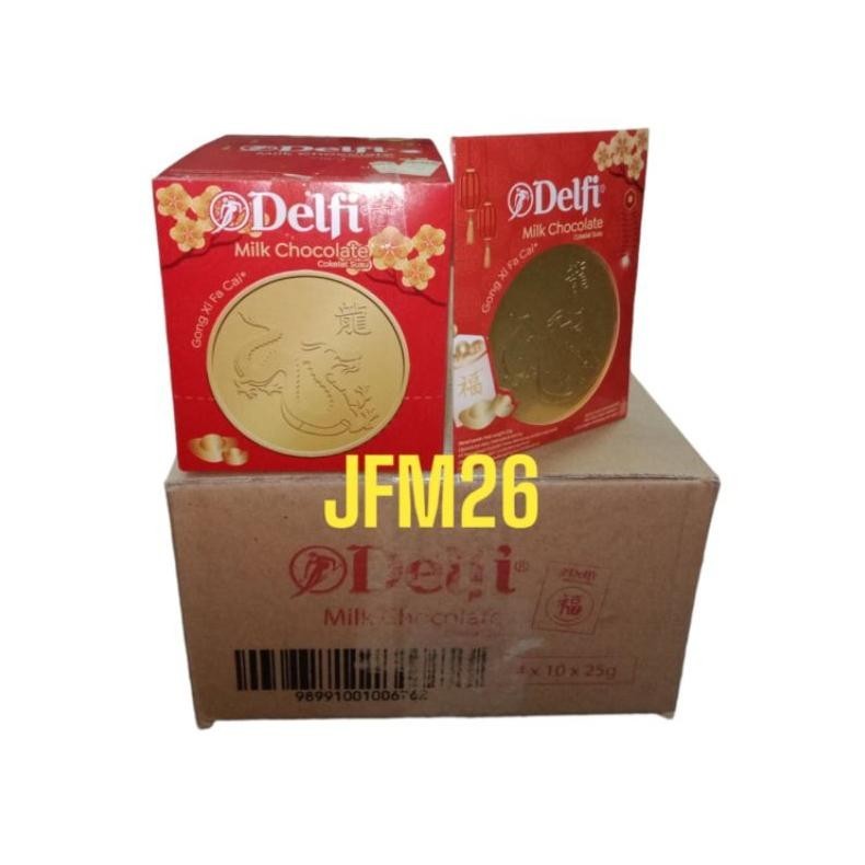 

TRE DELFI MILK CHOCOLATE COIN 25 GR ISI 40 PCS ( EDISI IMLEK SHIO NAGA ) TERLARIS