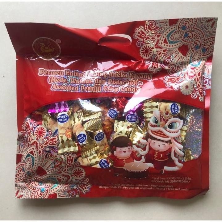 

TRE Chen Liang Ji Nuts Crisp Barongsai / Permen Imlek Enting-enting 400gr TERLARIS