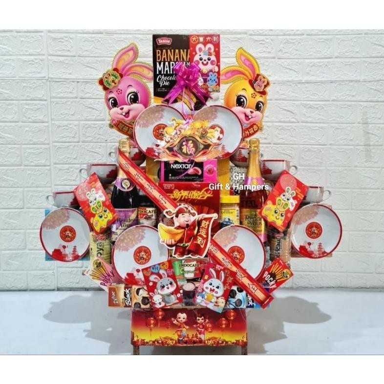 

TRE Parcel Imlek Hampers CNY TeaSet Snacks Minuman Premium Mewah Jumbo Set TERLARIS