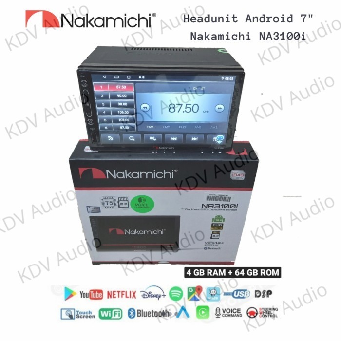 ✨Ori Headunit Android Nakamichi Na-3100I 7 Inch Ram 4/64 Gb Terbaru