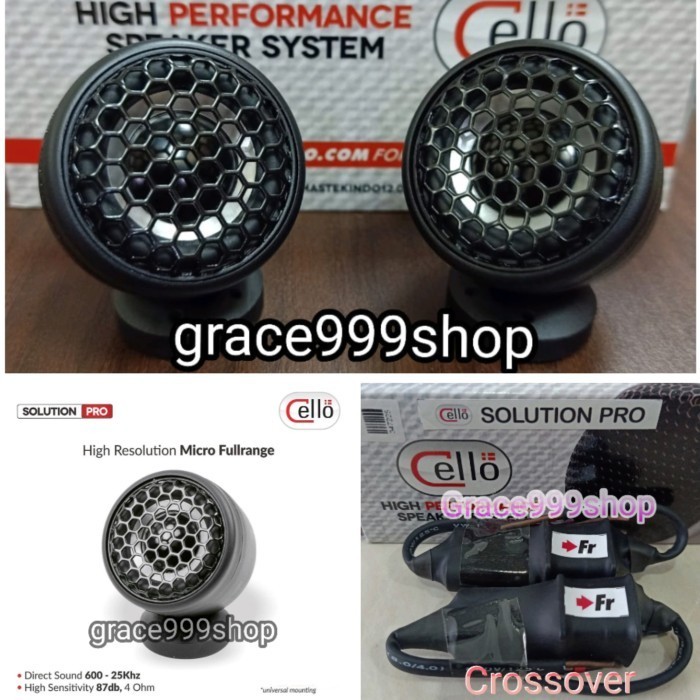 [Baru] Tweeter Fullrange Cello Solution Pro Mounting Universal Original Cello Terbatas