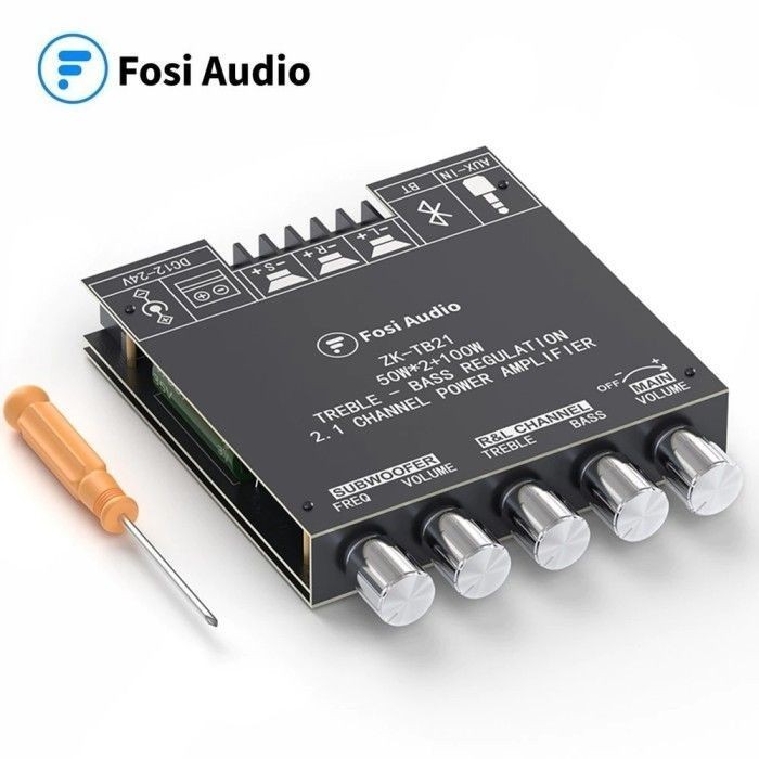 [Baru] Fosi Audio Zk-Tb21 Bluetooth 5.0 Amp 2.1 Ch 2X50W  100W Sub Tpa3116D2 Terbaru