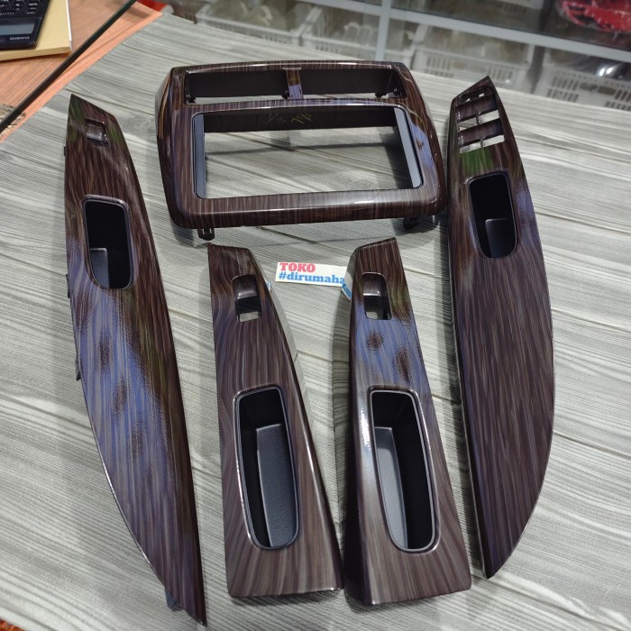 [Baru] Paned Wood Panel Dasboard Arm Rest Motif Kayu Agya Ayla Original Limited