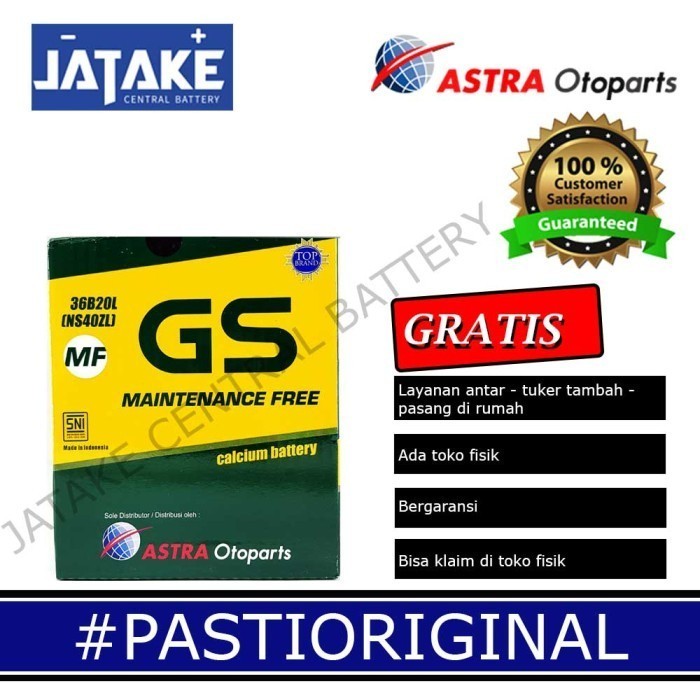 [Ori] Aki Kering Mobil Toyota Agya Calya Ns40Zl Gs Astra Mf Diskon