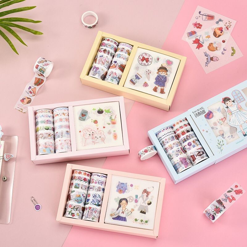 

[LOLI] SET STIER PITA GIRL AND RABBIT Stier DIY Scrapbook Stiker Hias Lucu in Box - A0044