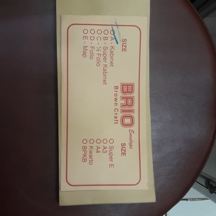 

Amplop Cokelat Brio Pack