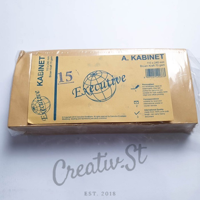 

Amplop Polos Ukuran A Tanpa Lem Merk Executive