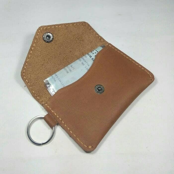 

Dompet Stnk Mobil/Motor Model Amplop Kulit Asli Warna Tan