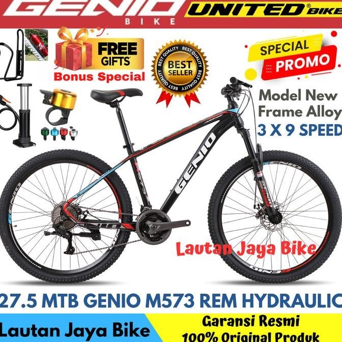 Sepeda gunung 27.5 mtb genio M573 HD NEW 2021 REM HIDROLIK
