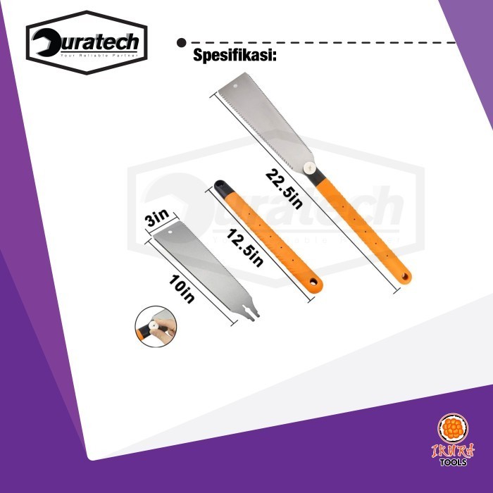 Gergaji Kayu Model Ryoba Jepang 2 Sisi / Gergaji Jepang Ryoba Tangan