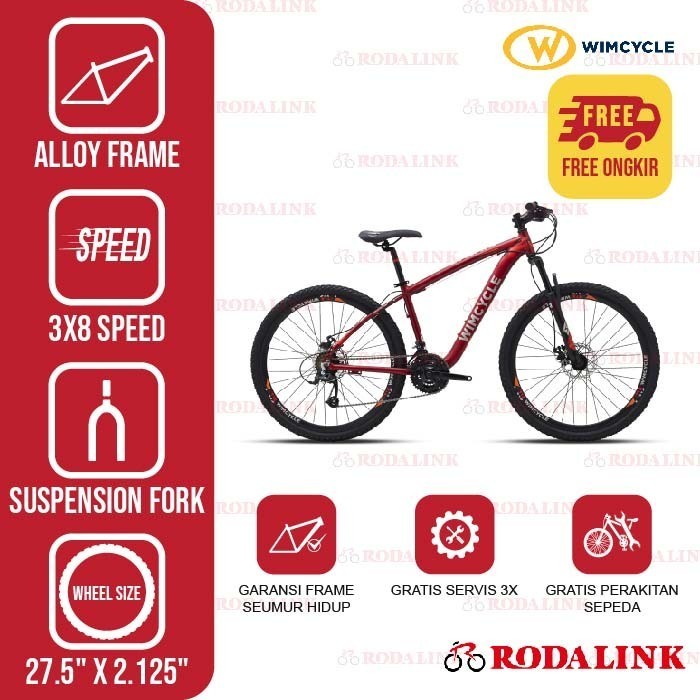 Terbaru Wimcycle Sepeda Gunung Mtb Storm 27.5" Promo Terlaris