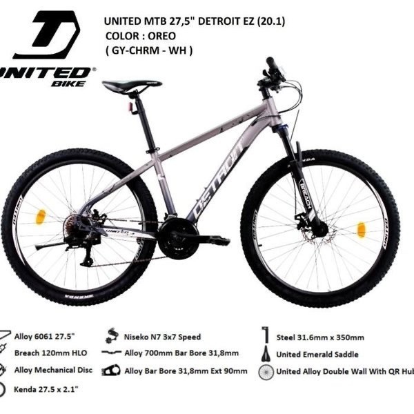 Terbaru Sepeda Gunung Mtb 27.5 United Detroit Ez Promo Terlaris