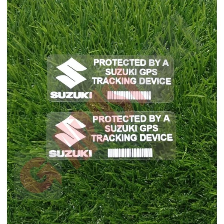 

Sticker Suzuki Gps Protected By A Tracking Device 1 Set Tempel Dalam