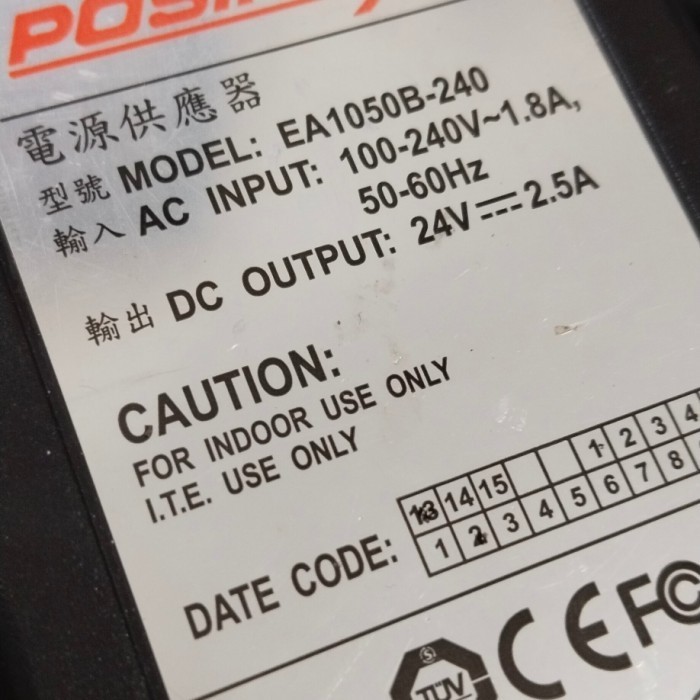Adaptor Kasir Posiflex 24V 2,5A Bekas Best