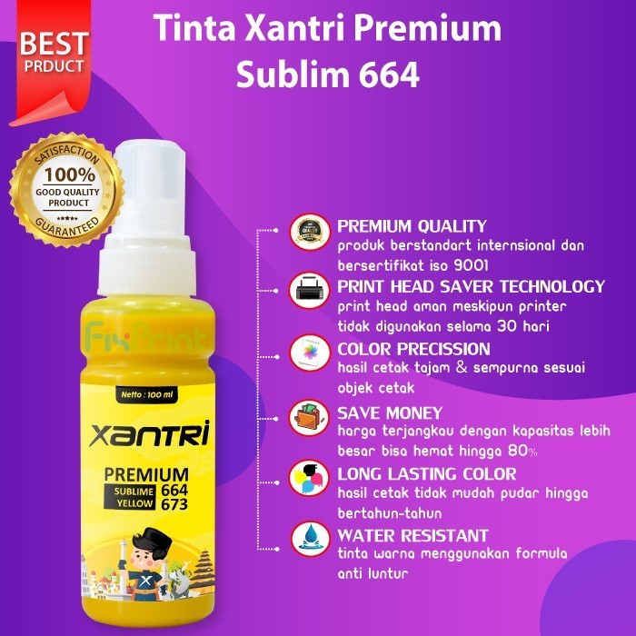 Tinta Sublim 664 Sublime Ink Sablon Epson L1300 T1100 L1800 1390 L805 Best