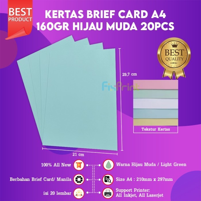 

Kertas Manila Kertas Undangan Bc Brief Card Kertas Gambar A4 160Gram Best